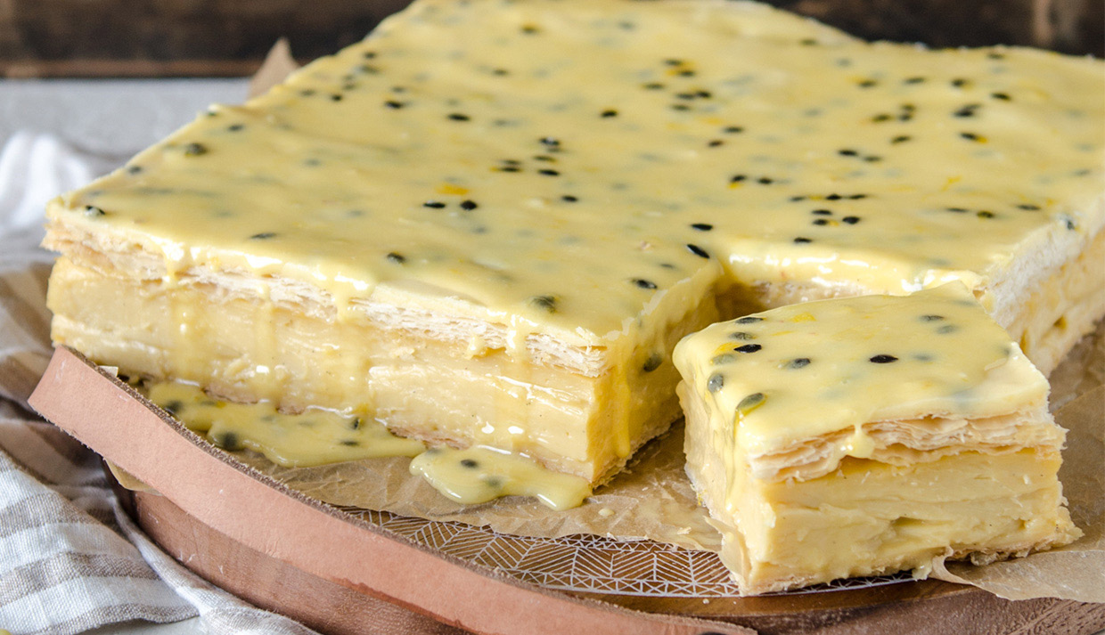 Passionfruit Iced Vanilla Slice Recipe
