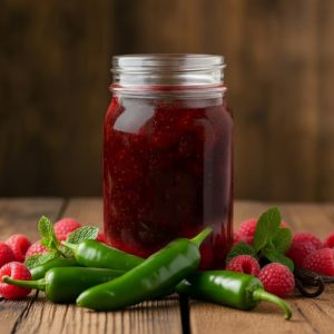 Raspberry Jalapeno Jam - No Sugar Added