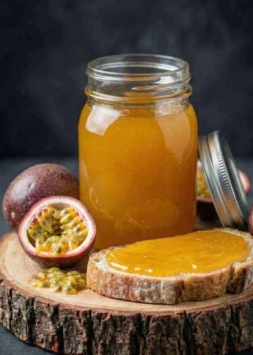 Small-batch homemade passion fruit jam by Pure Passion Pantry